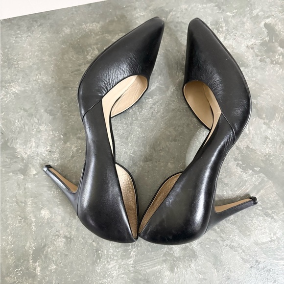 San Marina black leather pointed toe heels pumps classic size EU 39 (US 8–8.5) - Picture 7 of 8